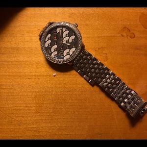 Michele Diamond watch s/s steel Serein black face